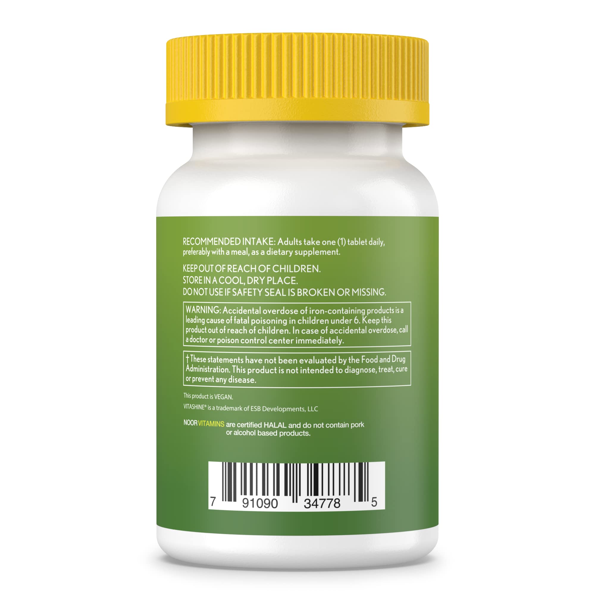 Noor Vitamins Halal Vegan Women's Multivitamin – Once Daily, 2-Month Supply