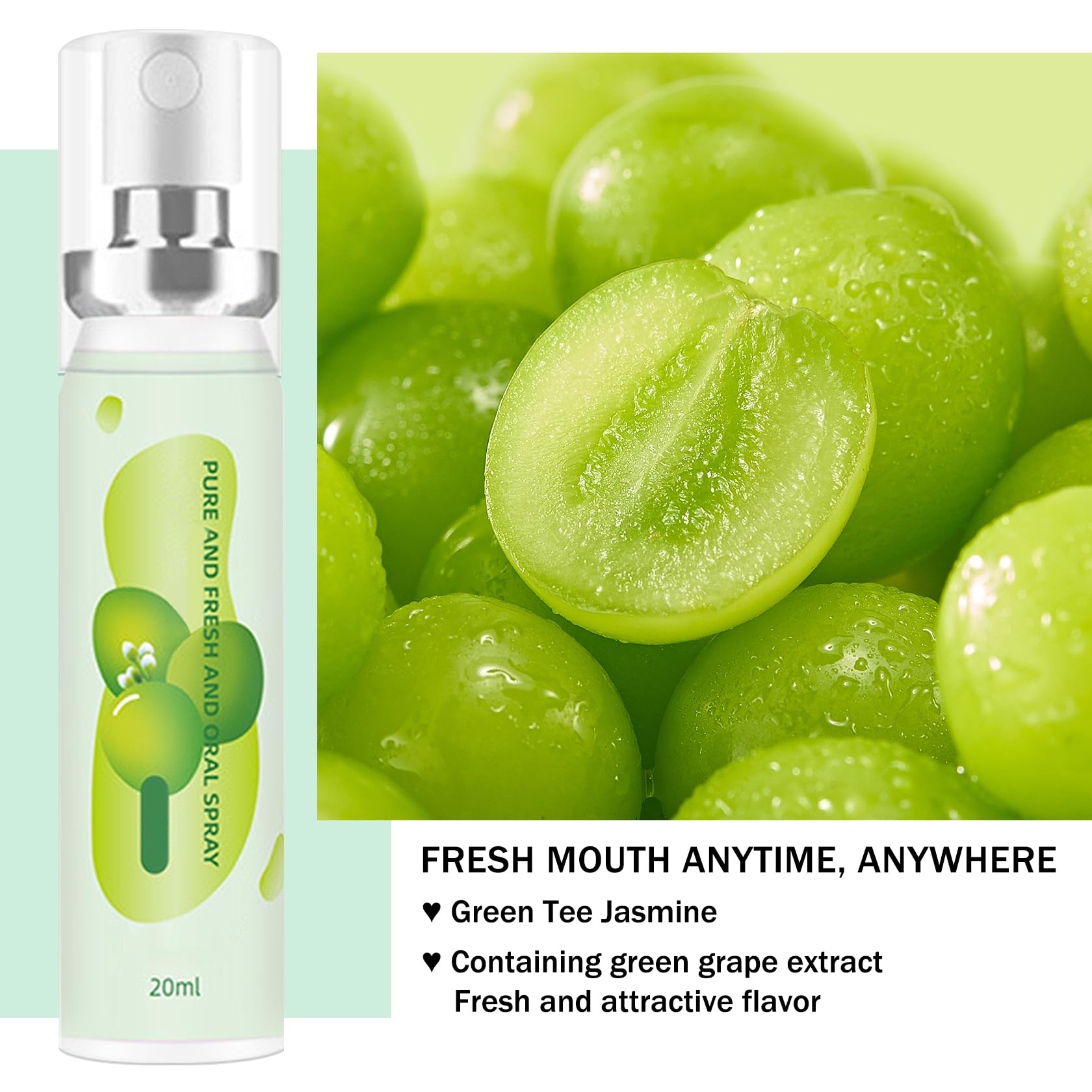 6PCS Fruit Mouth Spray – 3 Flavors Breath Freshener, Portable Long-Lasting Oral Care for Adults