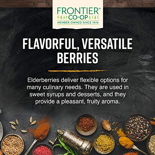 Frontier Co-op Dried Elderberries, European Whole – Non-GMO, Kosher, 16 oz x 4