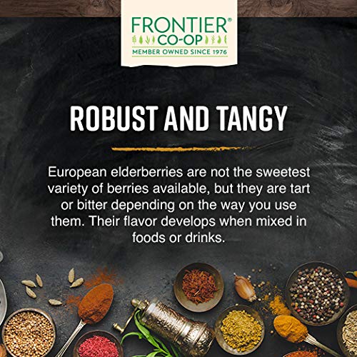 Frontier Co-op Dried Elderberries, European Whole – Non-GMO, Kosher, 16 oz x 4