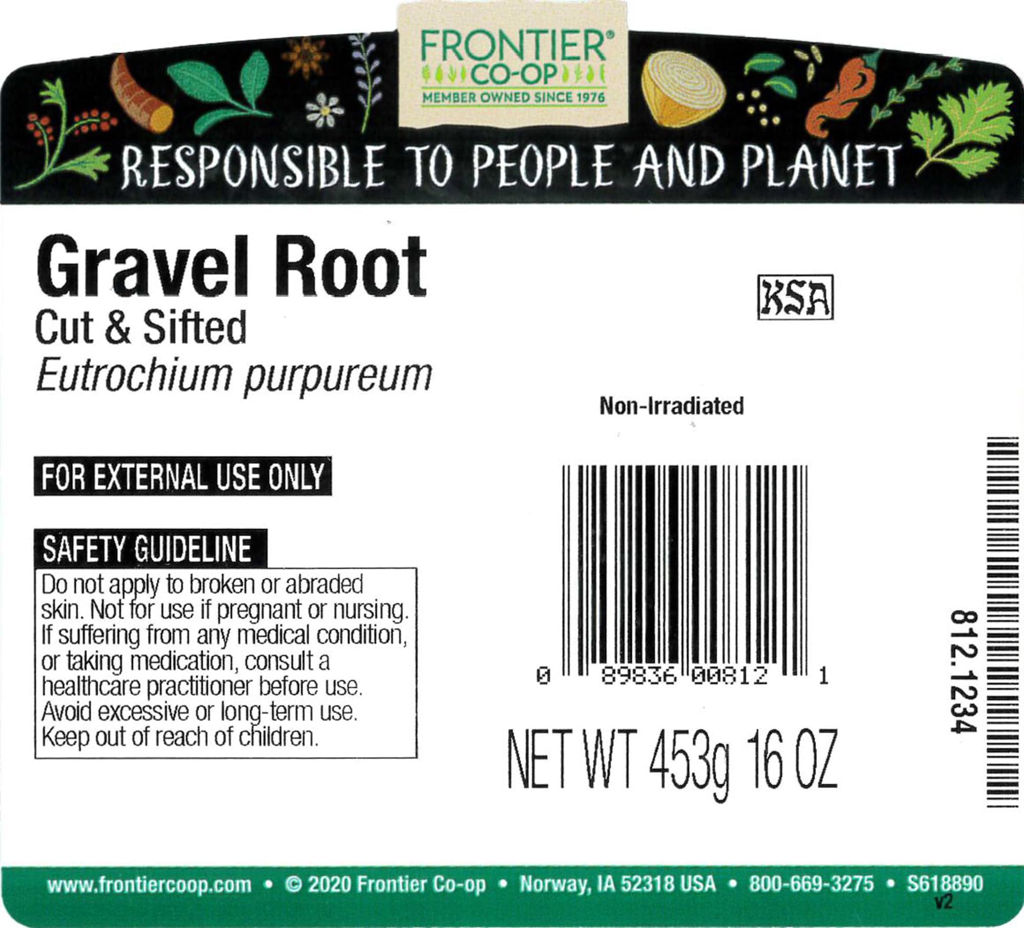 Frontier Co-op Gravel Root 1lb – Cut & Sifted, Wildcrafted (Eutrochium purpureum)