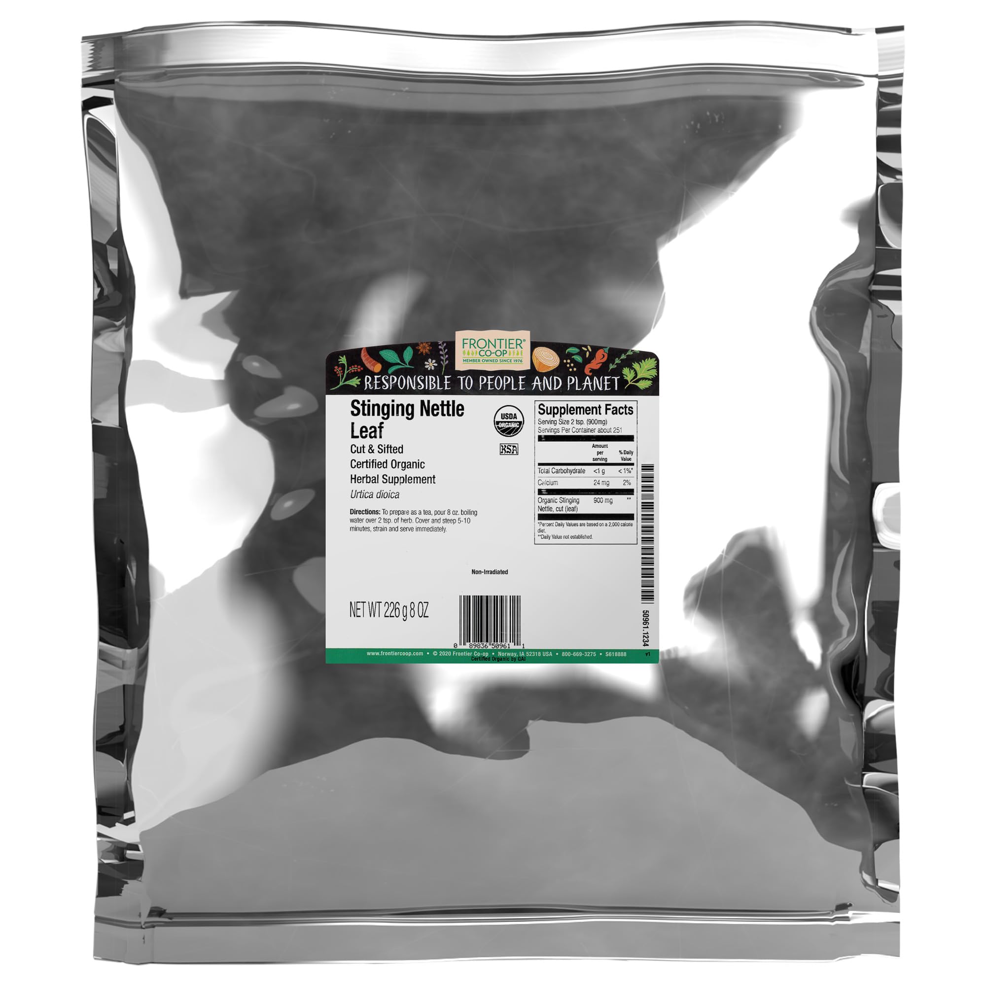 Frontier Co-op Organic Cut and Sifted Stinging Nettle Leaf 1lb