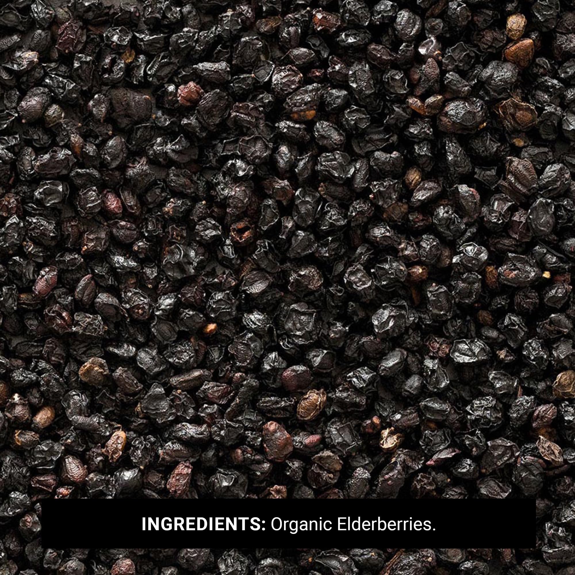 Frontier Co-op Organic Dried Elderberries 1lb Bulk – Kosher & Non-GMO