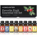 Fruit Essential Oil for Diffusers Natural Fruity Fragrance Oil for Candle & Soap Making - 8 Pack 10ML
