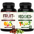 Fruit & Veggies Supplement (180 Capsules) – Non-GMO, Vegan, USA Made
