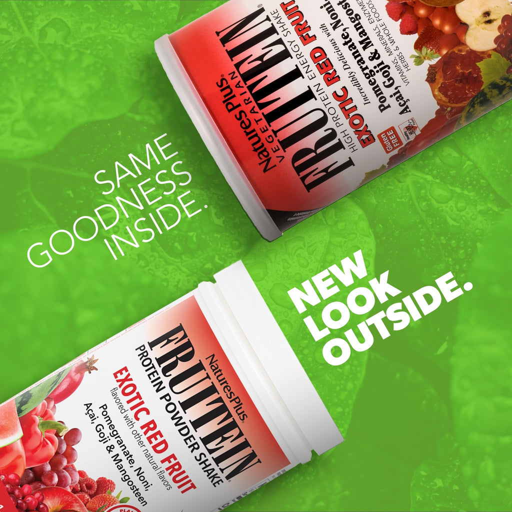 FRUITEIN Exotic Red Fruit Shake – 13 g Plant-Based Protein per Serving