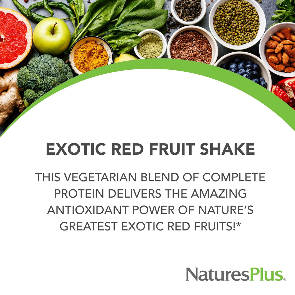 FRUITEIN Exotic Red Fruit Shake – 13 g Plant-Based Protein per Serving