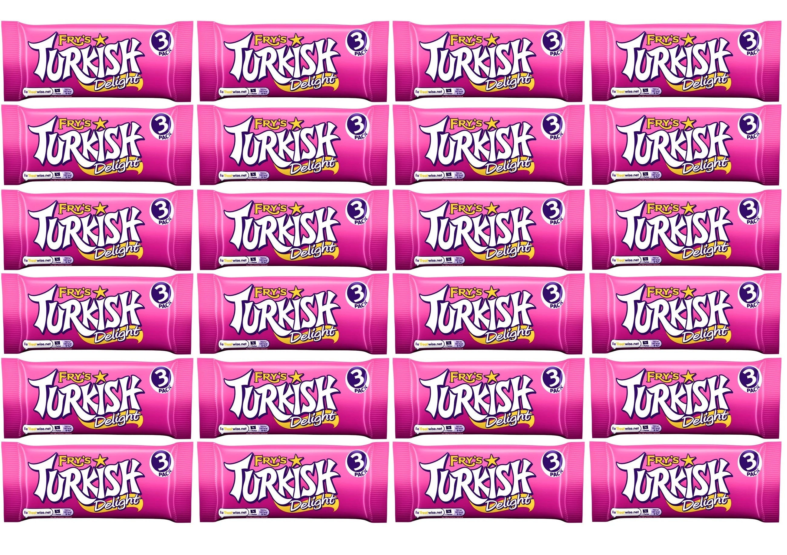 24 x Frys Turkish Delight 3pk - 153GM