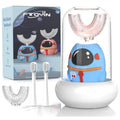 FTOYIN Kids Electric Toothbrush – U Shaped, 4 Heads, 5 Modes, 45s Timer, IPX7