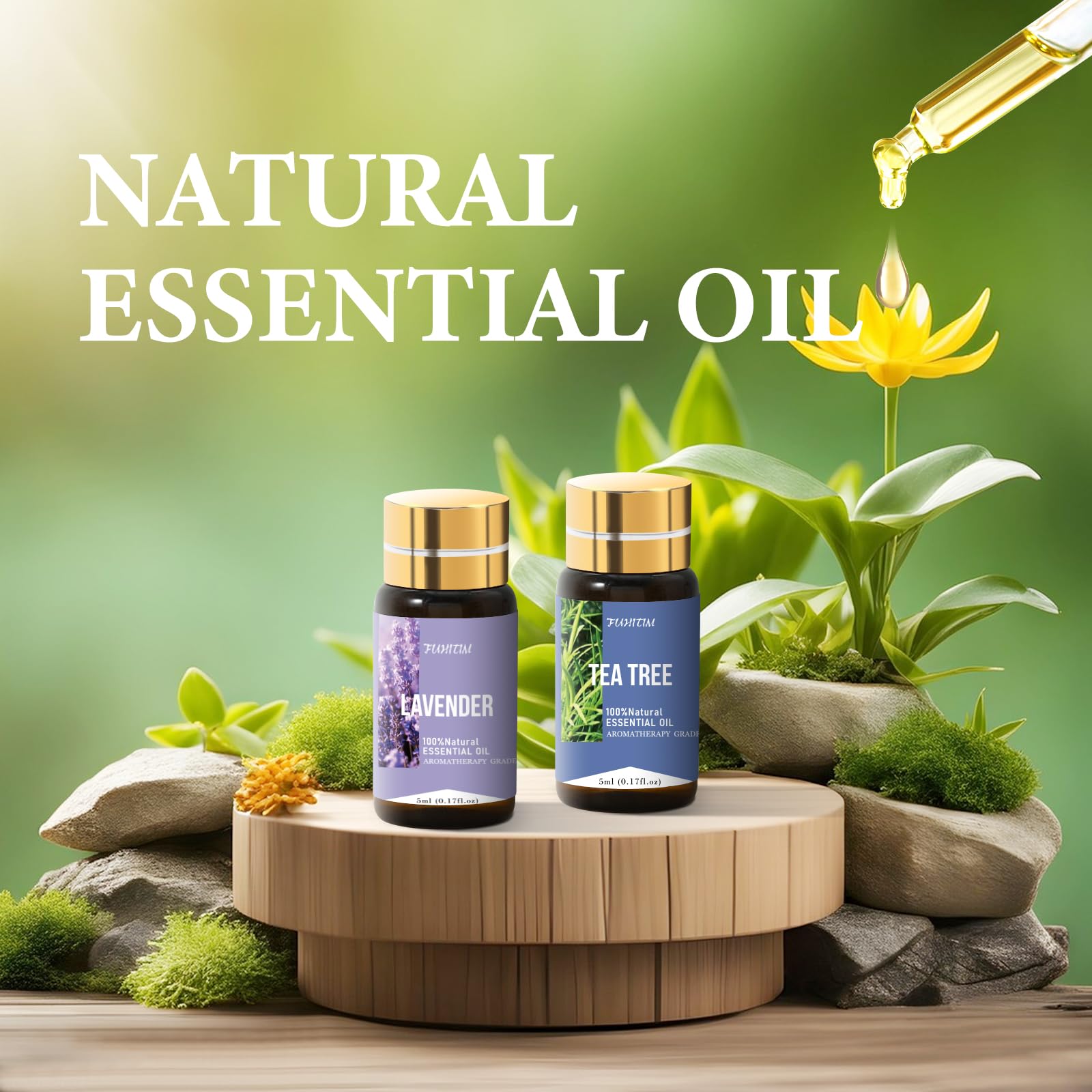 FUHITIM 42x5ml (0.17oz) Essential Oil Set – Premium Aromatherapy Gift for Diffuser