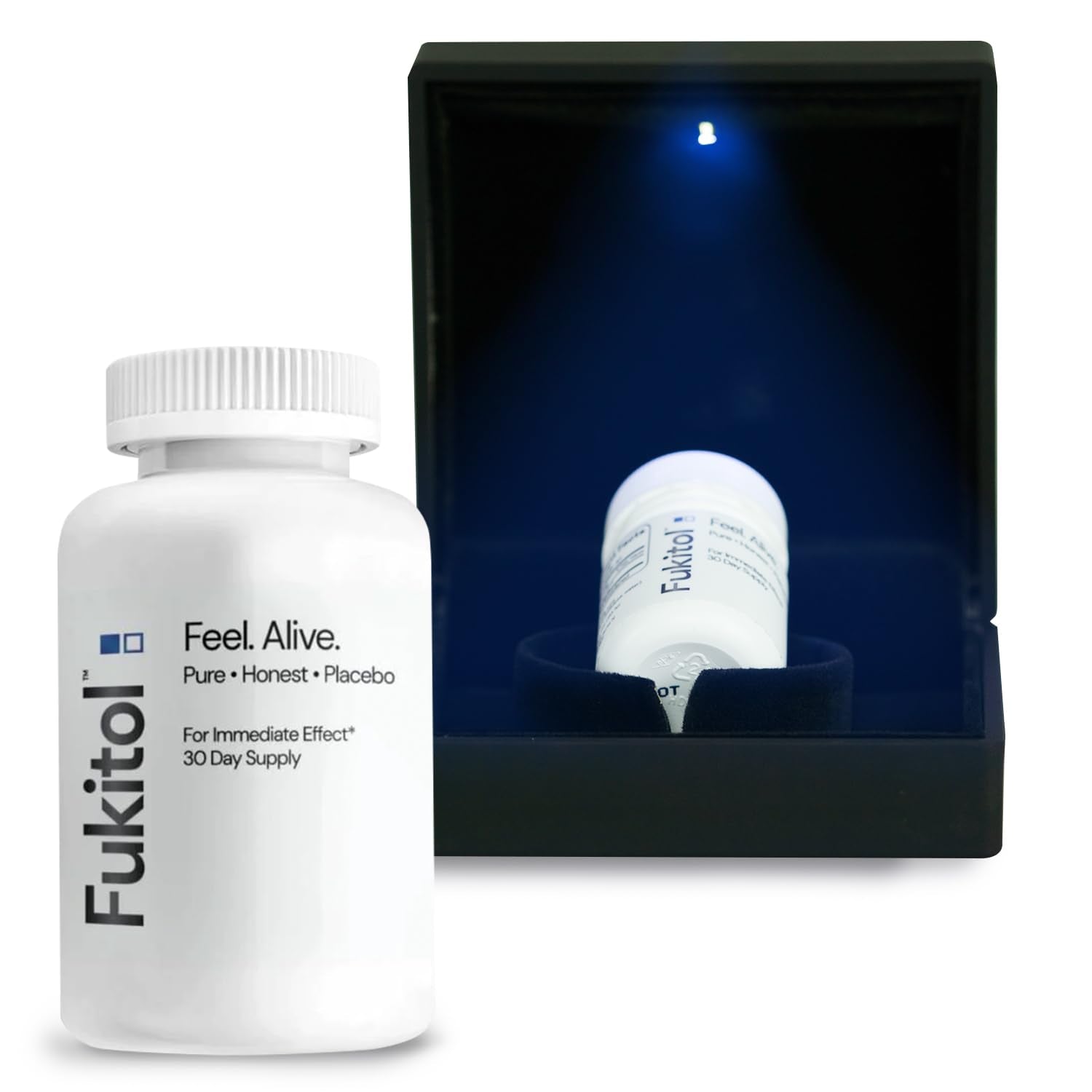 Fukitol Placebo Pills - Gift Edition: When It's Time to Make a Change - Pure & Honest Pill Capsule