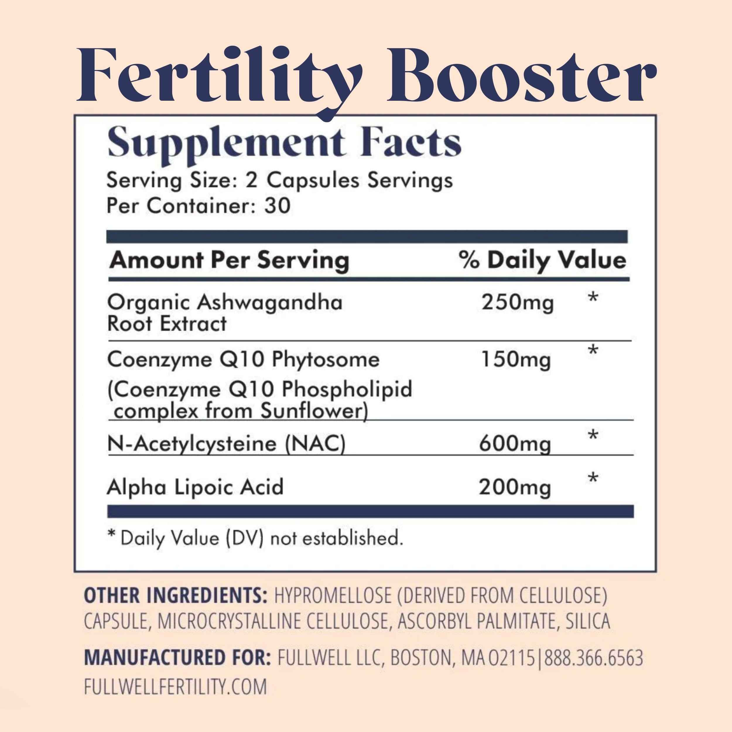 FullWell Fertility Trio – Prenatal Vitamin + DHA & Fertility Booster | 26+ Nutrients, Non-GMO, 3rd-Party Tested, 30 Servings