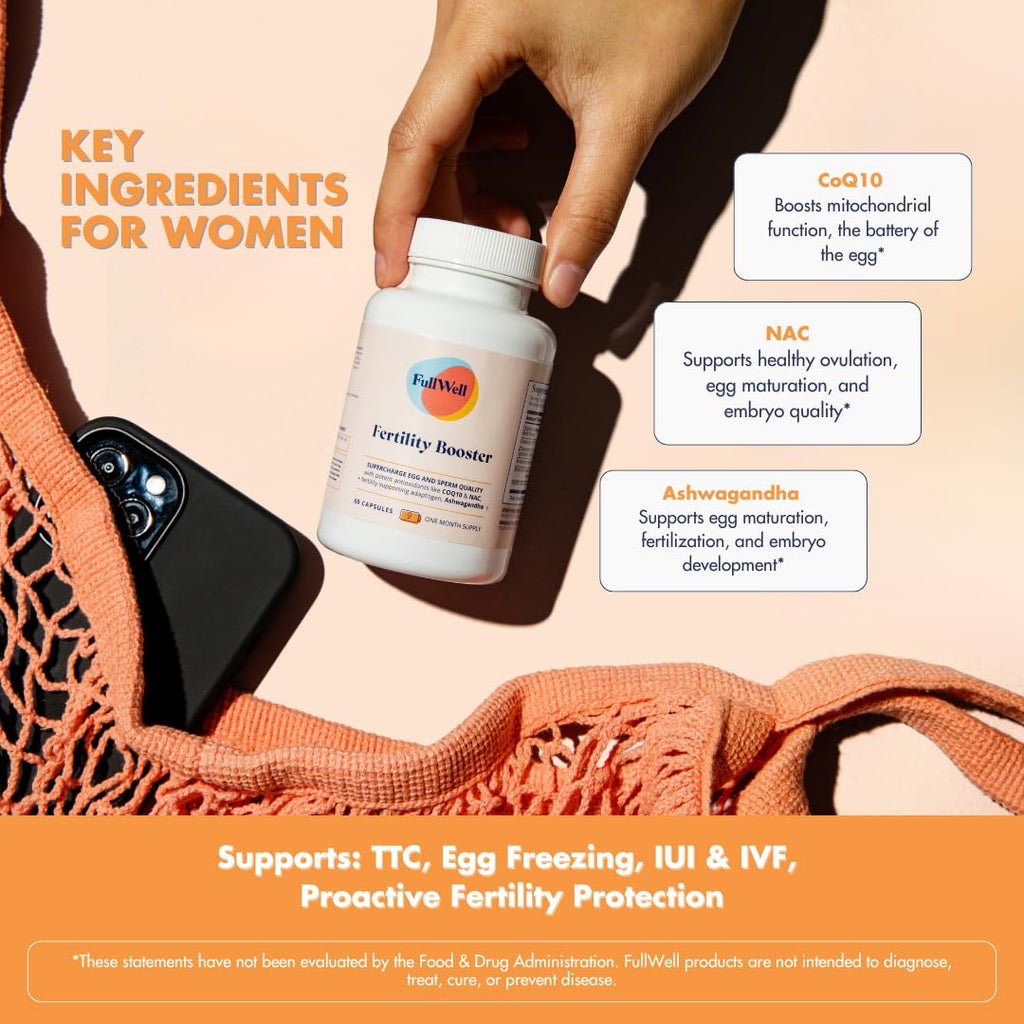 FullWell Fertility Trio – Prenatal Vitamin Lemon + DHA & Fertility Booster | 26+ Nutrients, 30 Servings
