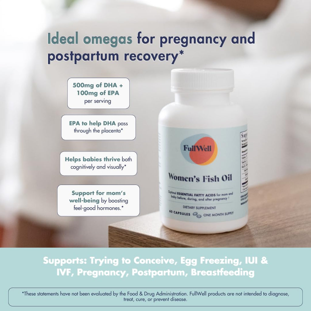 FullWell Fertility Trio – Prenatal Vitamin + DHA & Fertility Booster | 26+ Nutrients, Non-GMO, 3rd-Party Tested, 30 Servings