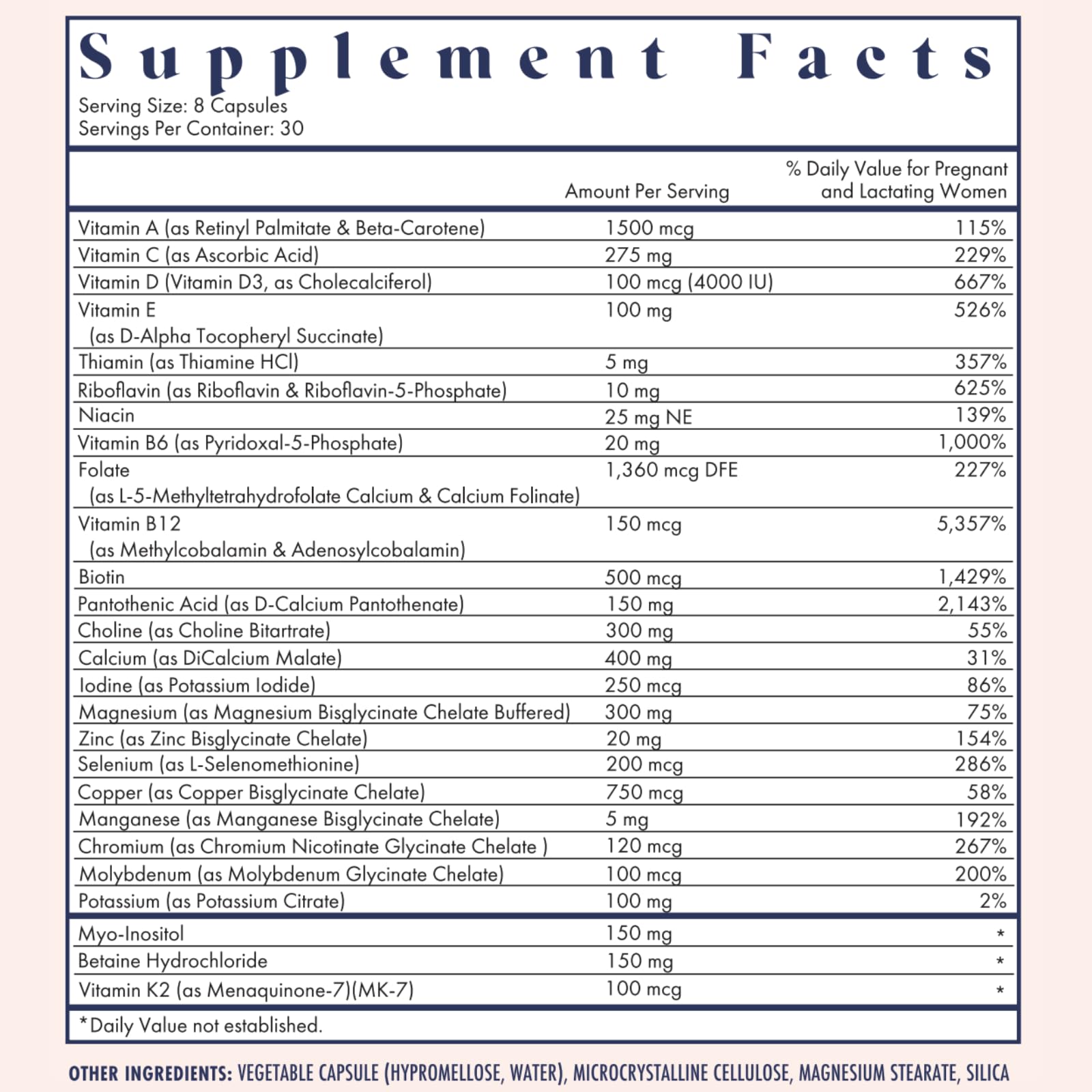 FullWell Prenatal Multivitamins with Choline | RD-Formulated & Bioavailable