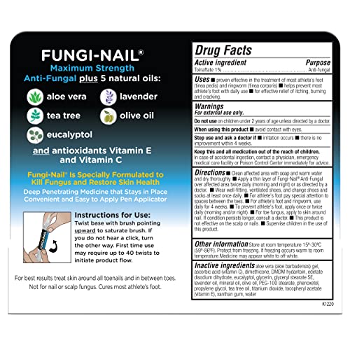 Fungi-Nail Pen Applicator Anti-Fungal Solution | Tolnaftate 1% - Targeted Nail & Foot Fungus Care