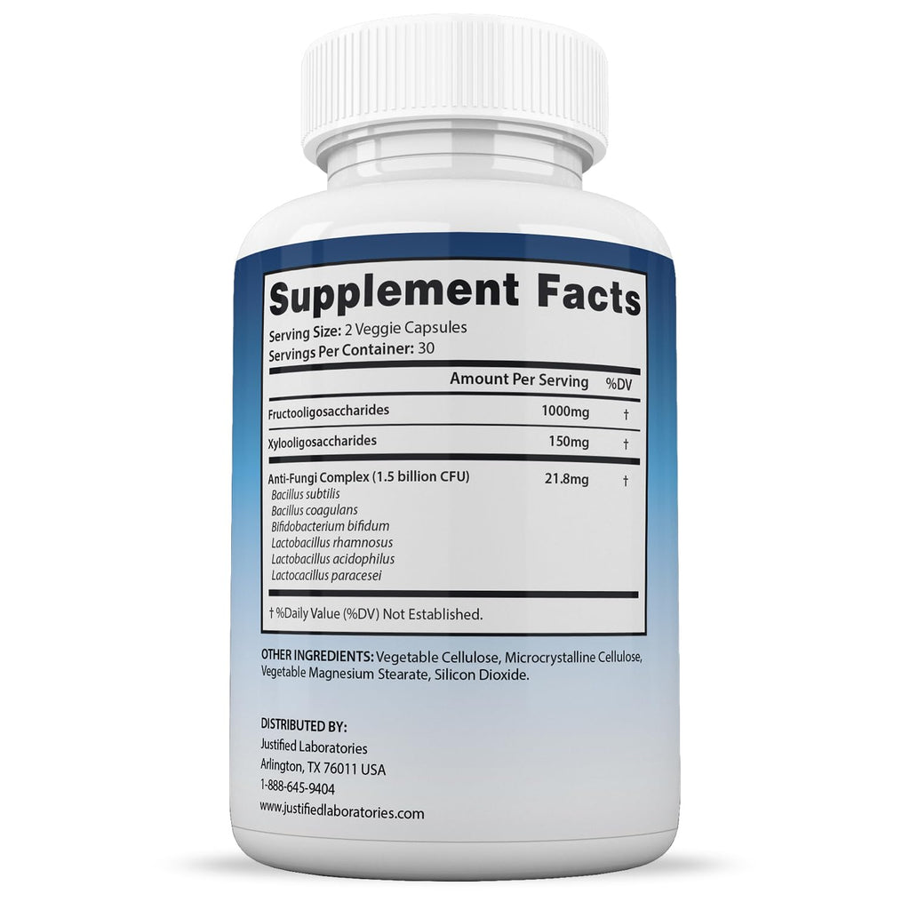 Justified Laboratories Fungus Defend Probiotic 1.5B CFU – 2 Pack, 120 Capsules