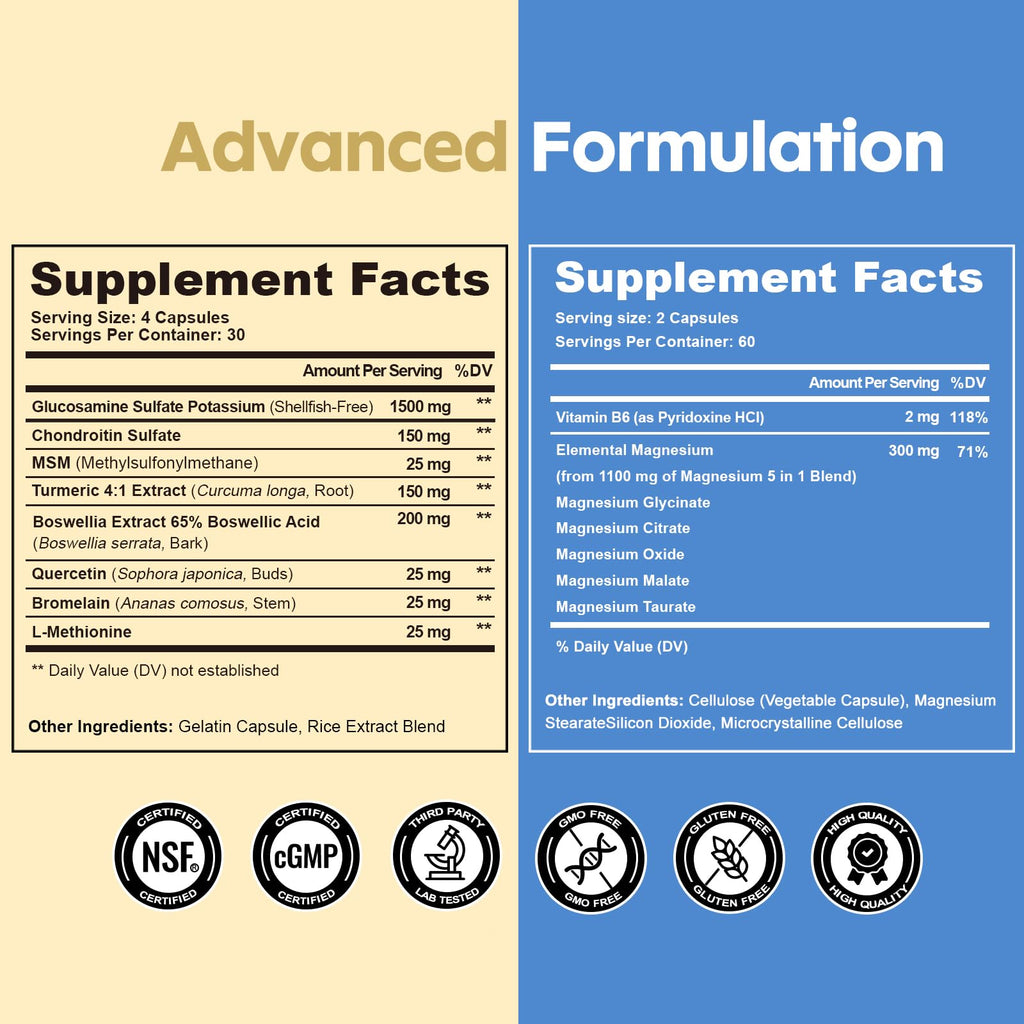 FUNRICH Glucosamine Chondroitin MSM & Magnesium Complex – 240 Capsules