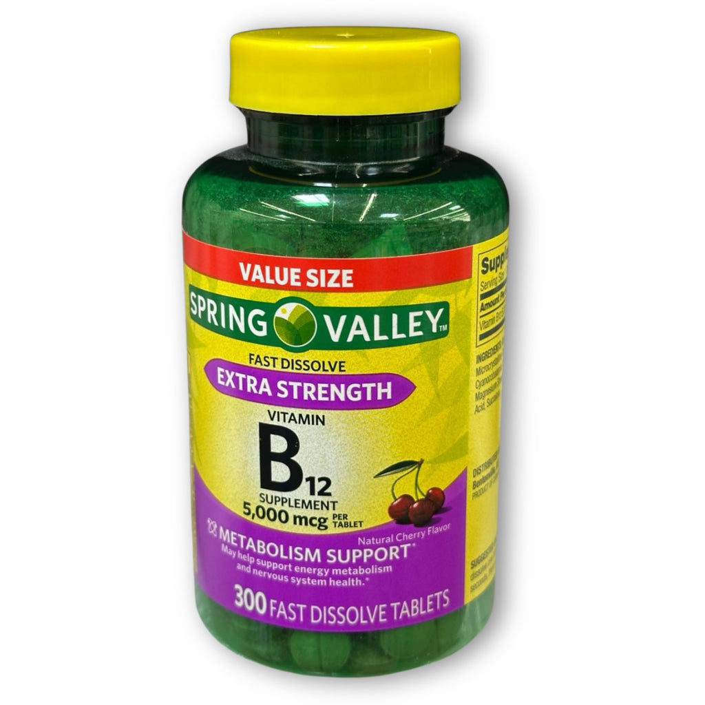 Fusion Shop Store B12 5000mcg Methylcobalamin Fast-Dissolve Tablets – Cherry Flavor, 300 ct