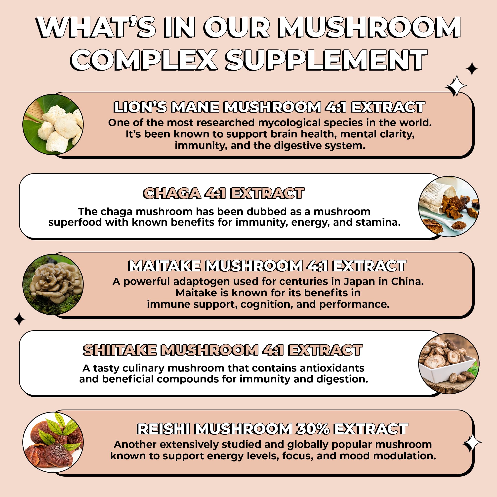 Future Kind Vegan Lion’s Mane Mushroom Complex – Brain Support with Chaga, Reishi, Maitake & Shiitake (30ct) | Memory & Focus