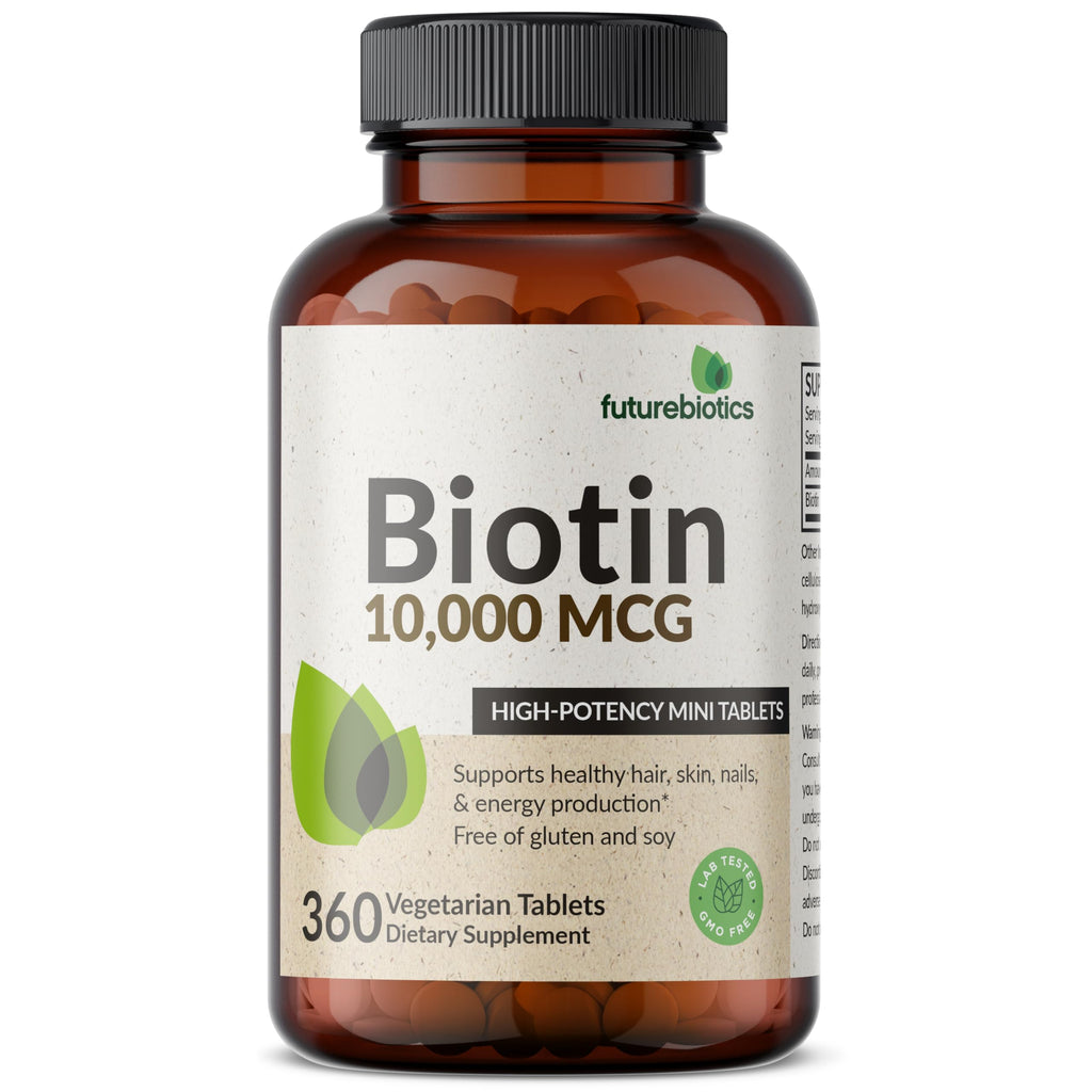 Futurebiotics Biotin 10,000 MCG High Potency Tablets – 360 Vegetarian, Non-GMO