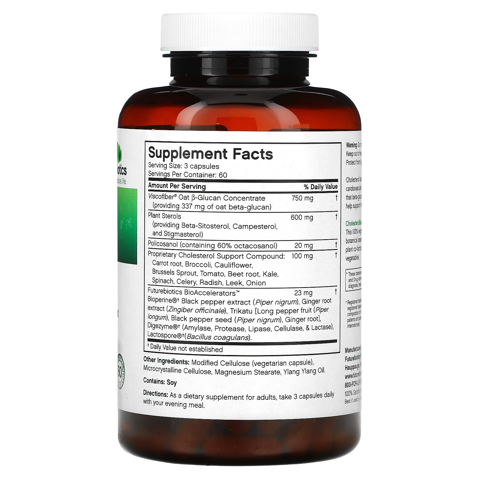 Futurebiotics CholesterolBalance - 180 Vegetarian Capsules | Supports Healthy LDL