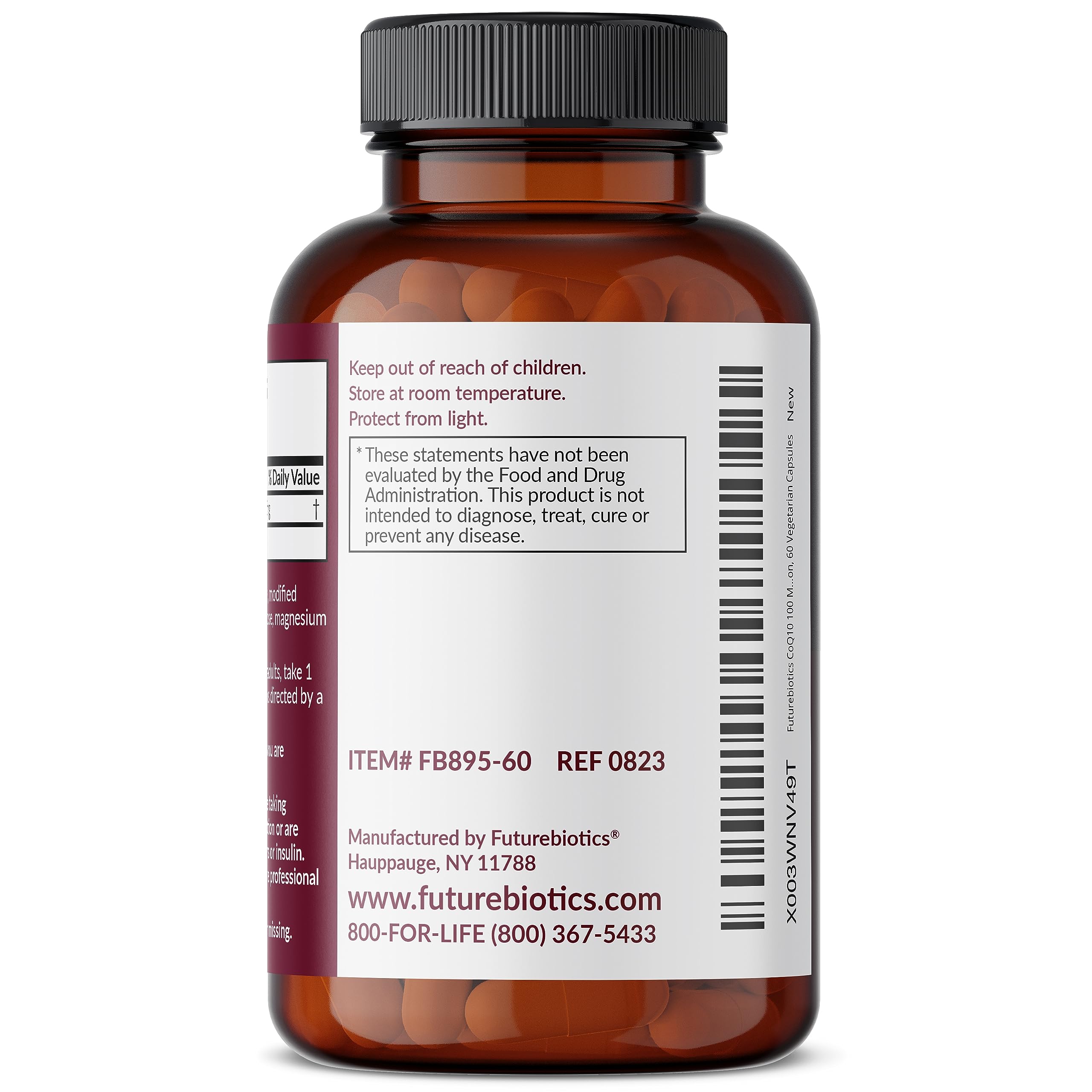 Futurebiotics CoQ10 100 MG – Cellular Energy Production | 60 Vegetarian Capsules | Gluten-Free & Vegan