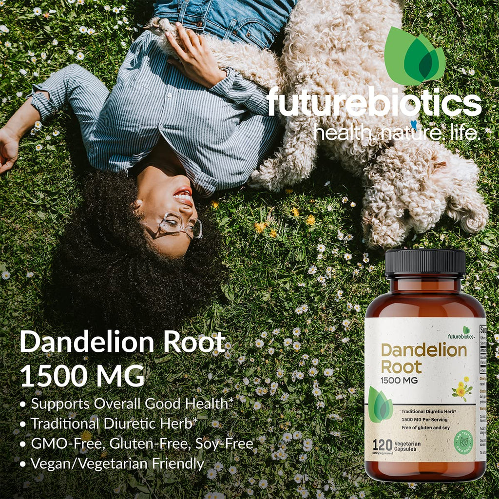 Futurebiotics Dandelion Root 1500 MG – Non-GMO, 120 Vegetarian Capsules