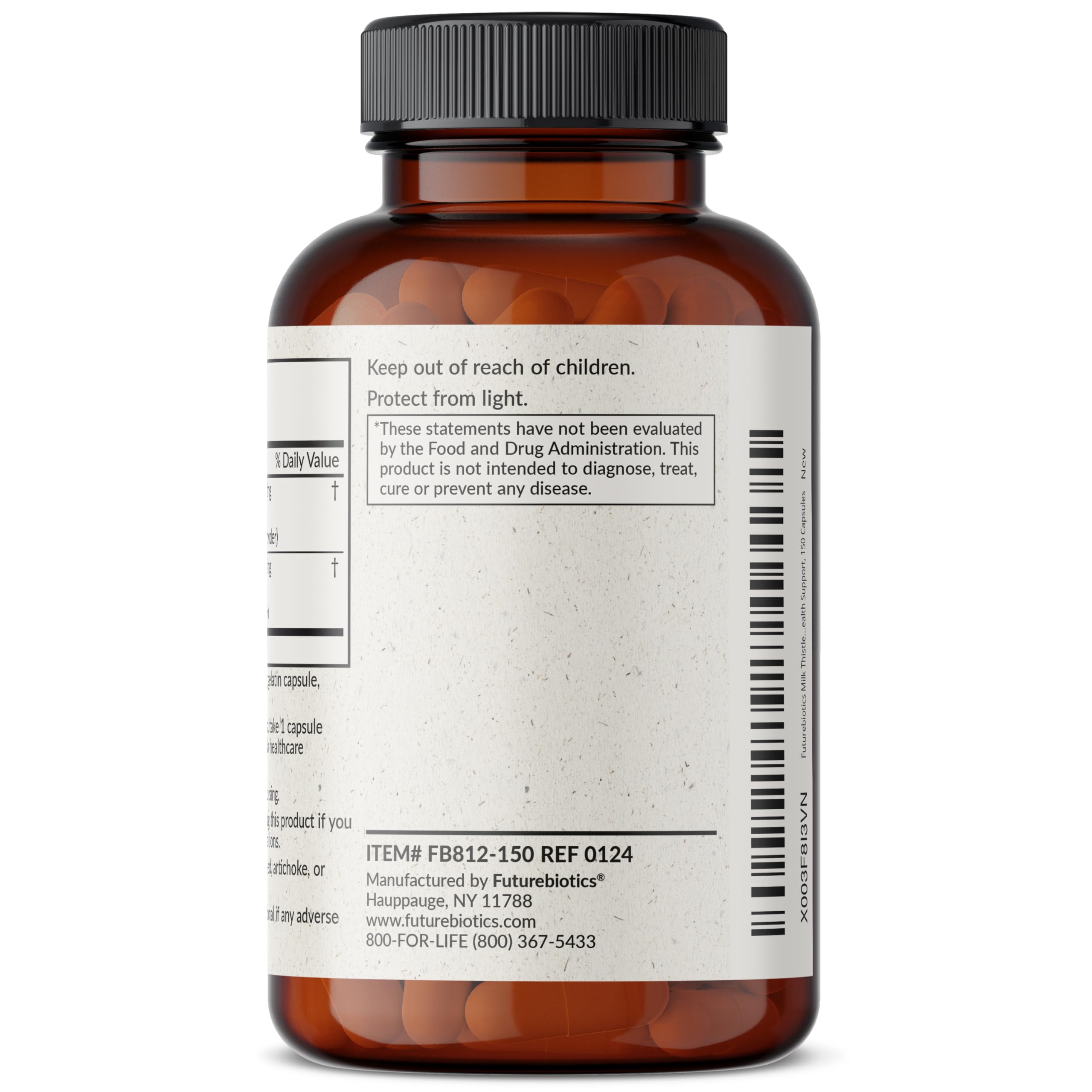 Futurebiotics Milk Thistle Silymarin Marianum & Dandelion Root – Liver Health (150 Capsules)