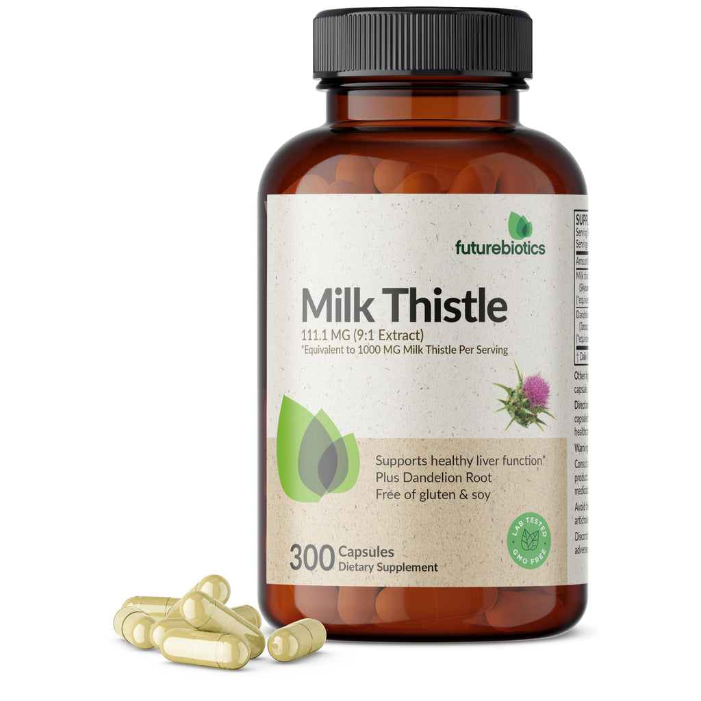 Futurebiotics Milk Thistle Silymarin Marianum & Dandelion Root - Liver Health, 300 Capsules