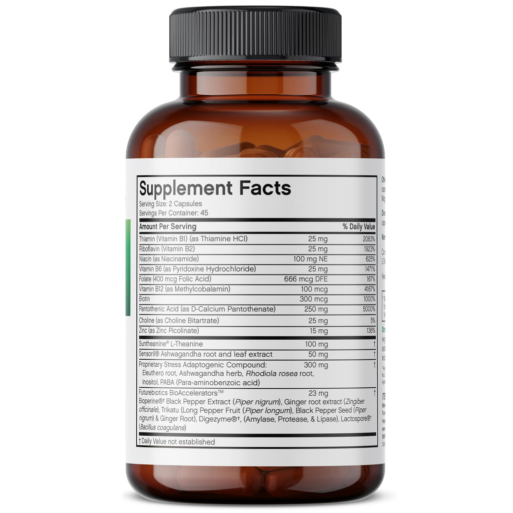 Futurebiotics StressAssist Stress Complex with L-Theanine, Ashwagandha & Rhodiola Rosea – 90 Vegetarian Capsules