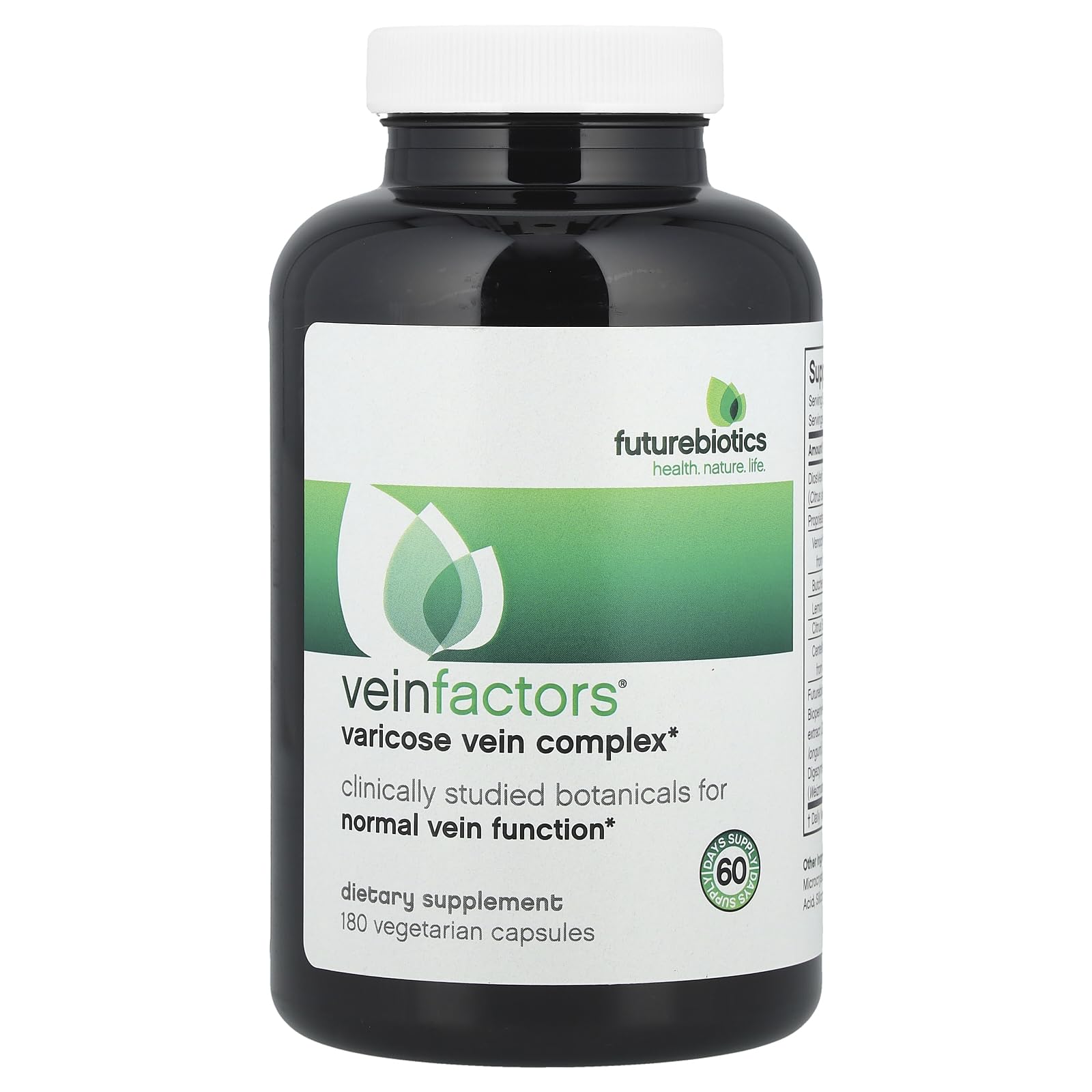Futurebiotics VeinFactors, 180 Vegetarian Capsules – Potency-Enhanced Vascular Support
