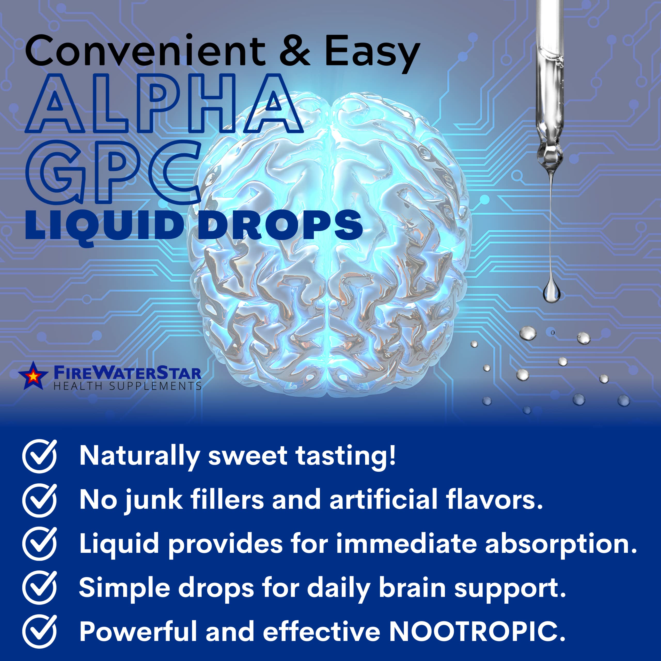 FWS Alpha GPC 300 mg – Liquid Choline for Memory & Focus | Organic & Non-GMO