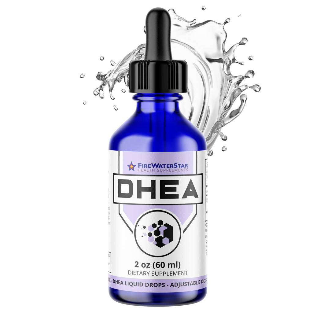 FWS DHEA Liquid Drops - Pure DHEA Supplement, Adjustable Dosing 5-50mg