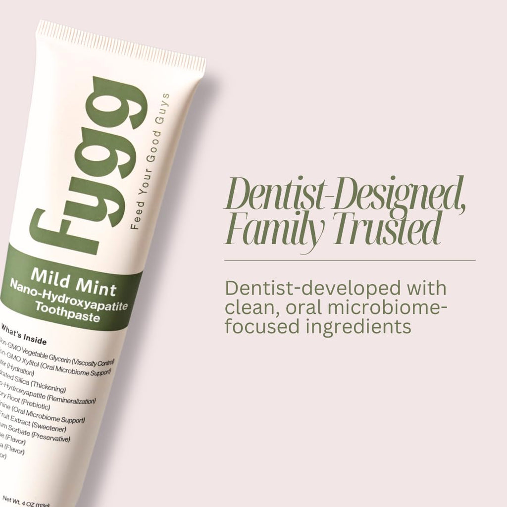 Fygg Fluoride-Free Nano-Hydroxyapatite Toothpaste – Mild Mint (4oz) | Dentist-Recommended