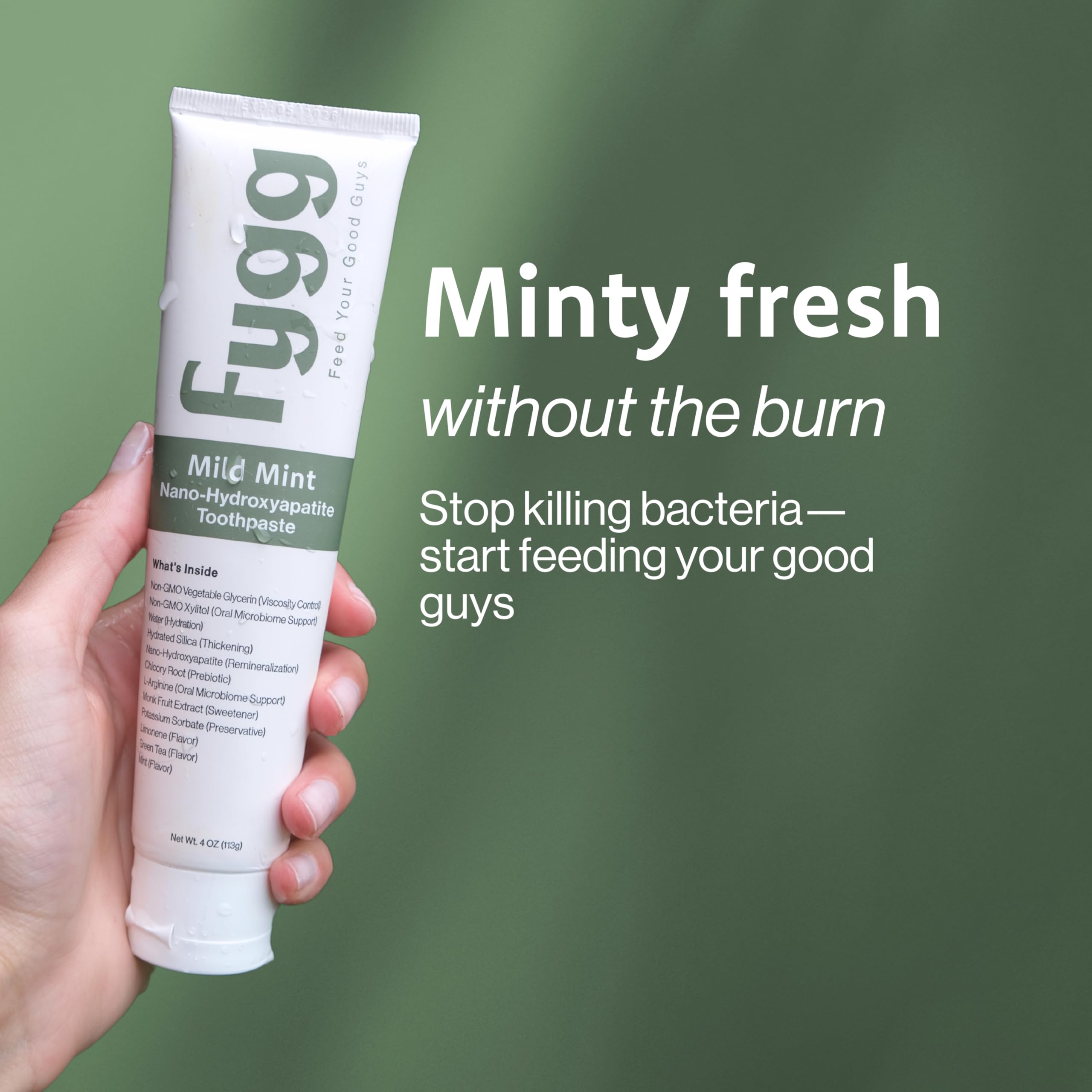 Fygg Fluoride-Free Nano-Hydroxyapatite Toothpaste – Mild Mint (4oz) | Dentist-Recommended