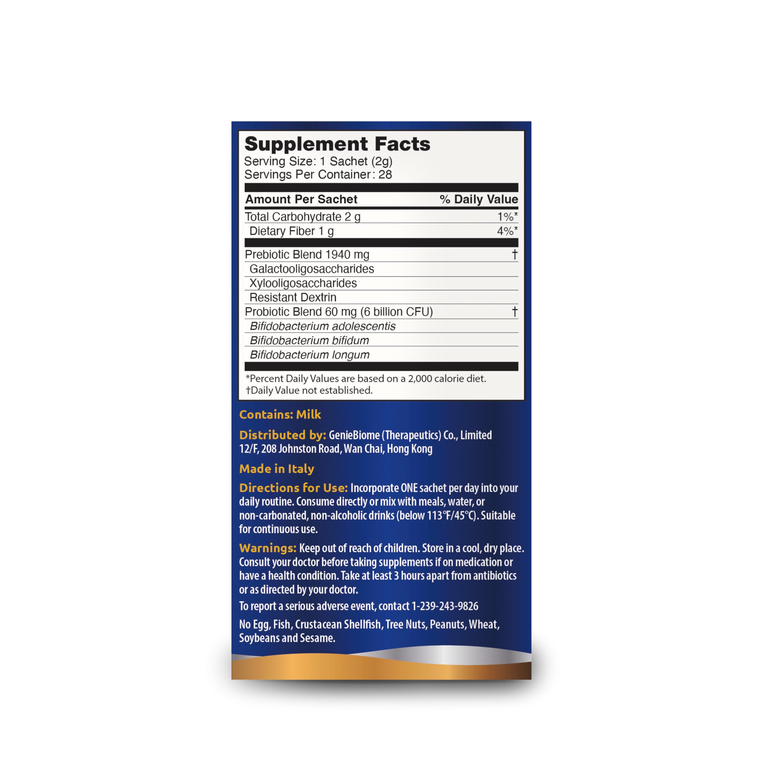 G-NiiB Immunity Elite SIM01 Synbiotic Formula - 5x More Effective Probiotics Reaching the Gut Alive