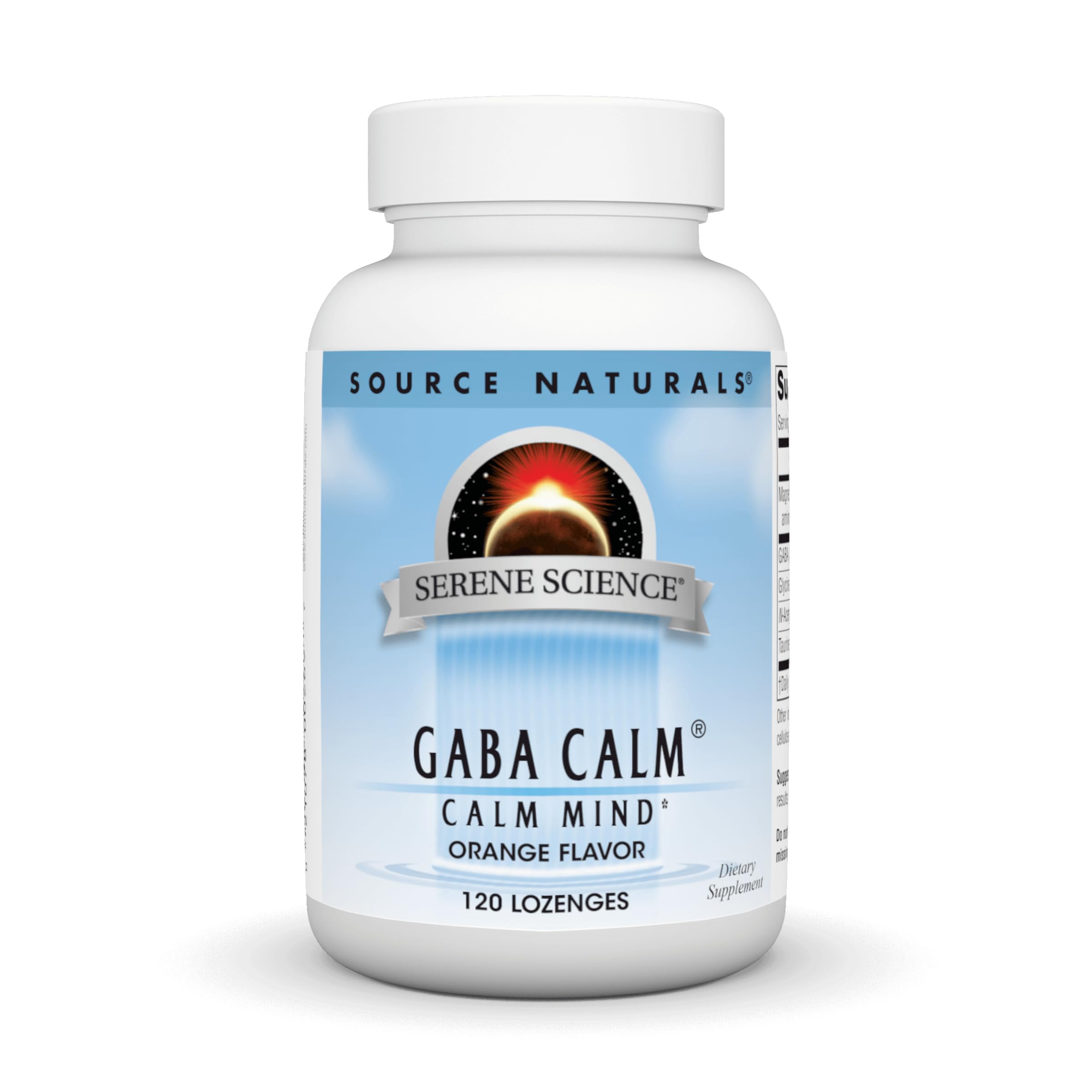 Source Naturals GABA Calm – Serene Science, Calming Mood Support, Orange Flavor (120 Lozenges)