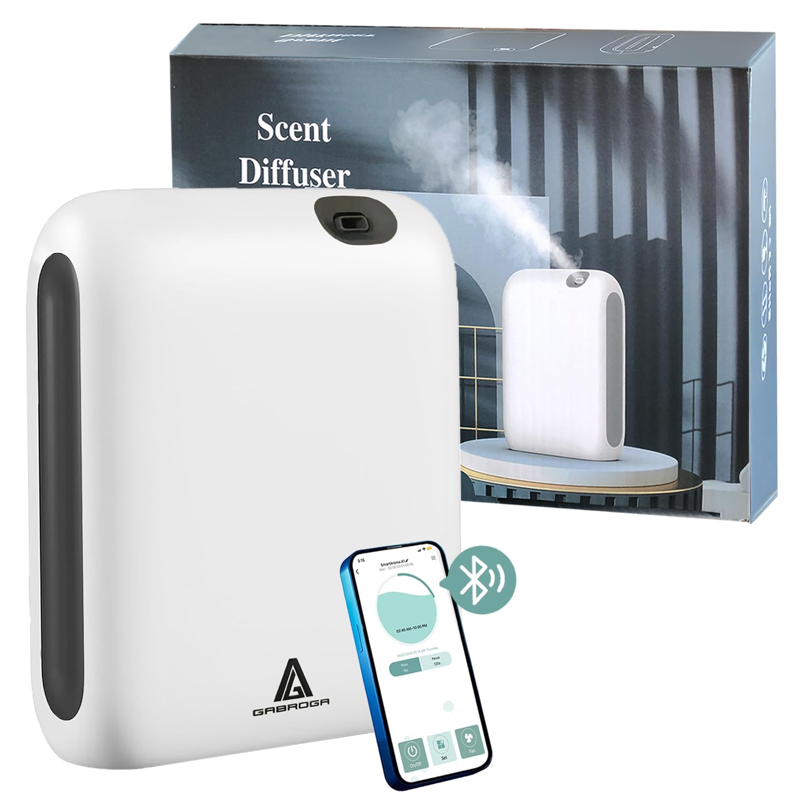 GABROGA Smart Scent Air Machine — 1500 Sq Ft Coverage, Cold-Air Diffusion, App-Controlled Waterless Diffuser