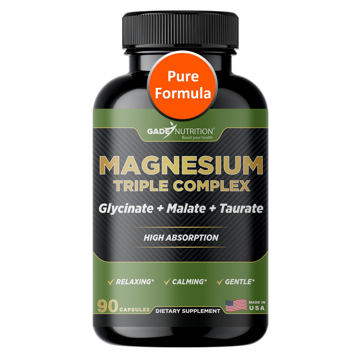 Gade Nutrition Magnesium Triple Complex | Glycinate, Malate & Taurate
