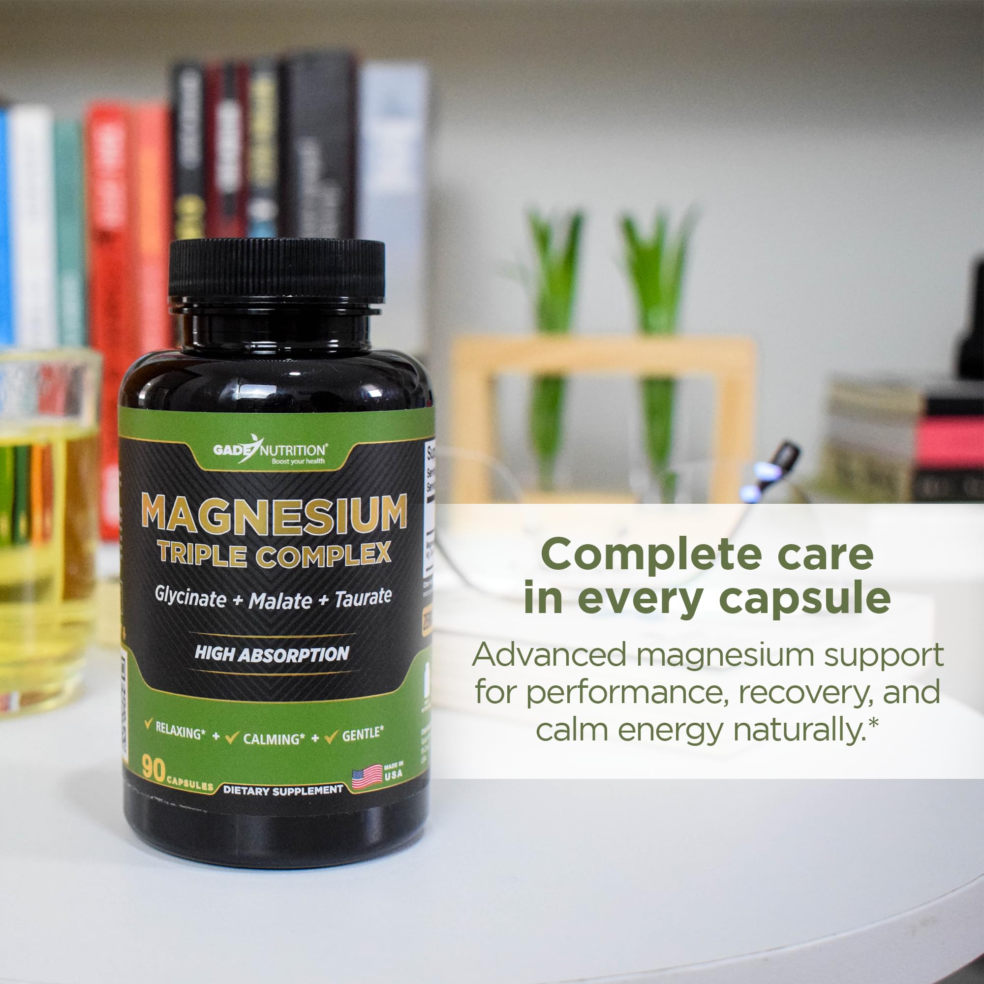 Gade Nutrition Magnesium Triple Complex | Glycinate, Malate & Taurate