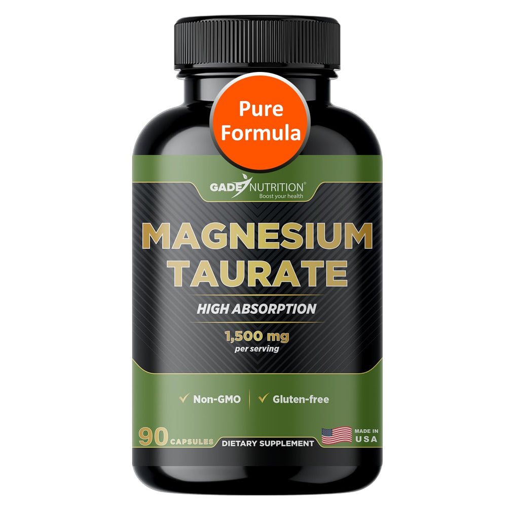 Gade Nutrition Pure Magnesium Taurate – Calm, Sleep & Heart Health | Made in USA