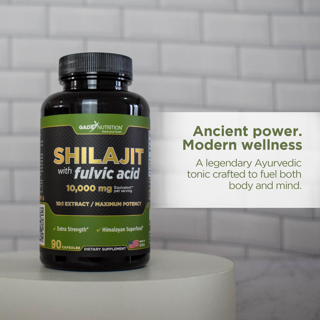 Gade Nutrition Pure Shilajit Capsules | Himalayan Shilajit with Fulvic Acid