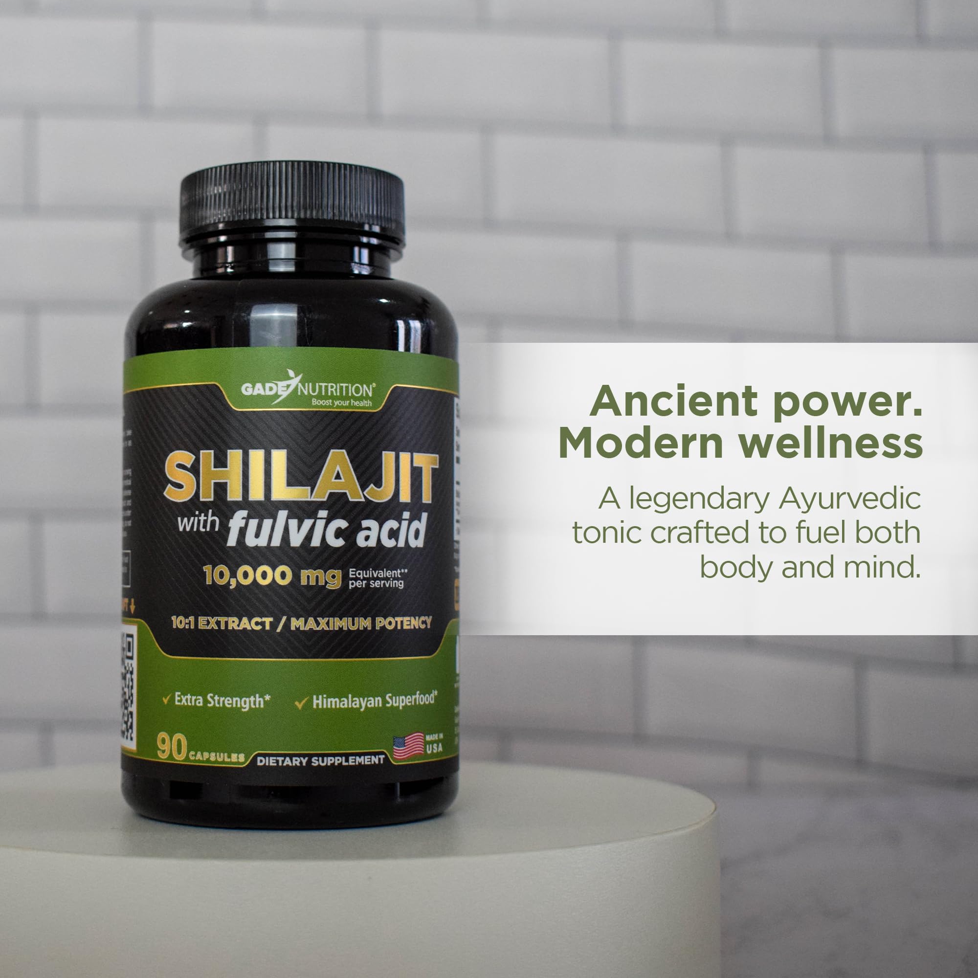 Gade Nutrition Pure Shilajit Capsules | Himalayan Shilajit with Fulvic Acid