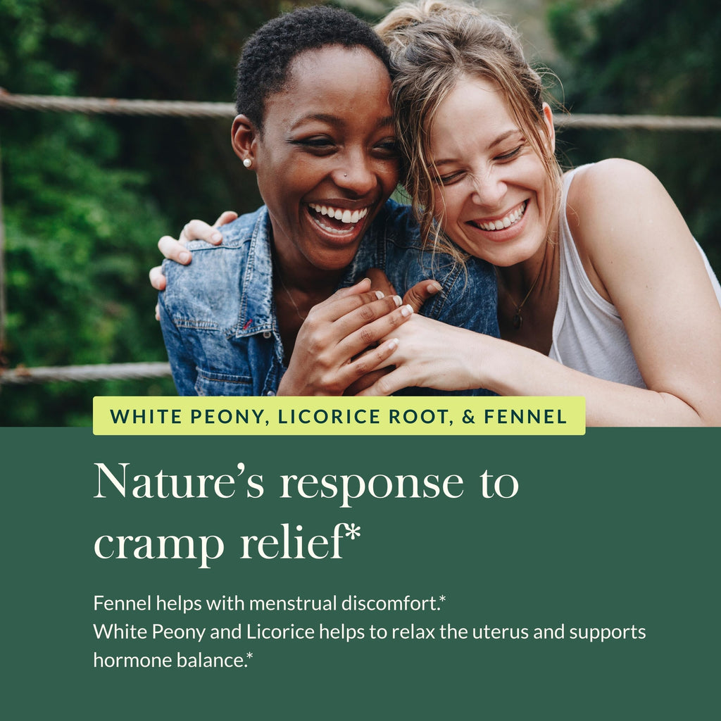 Gaia Herbs Cramp Relief – Hormone Balance & Period Cramp Relief | 60 Vegan Capsules