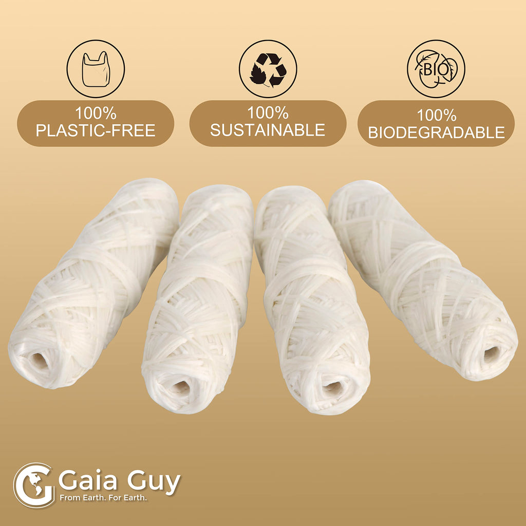Gaia Guy Silk Dental Floss Refill – 4 x 33yds, 100% Biodegradable Silk