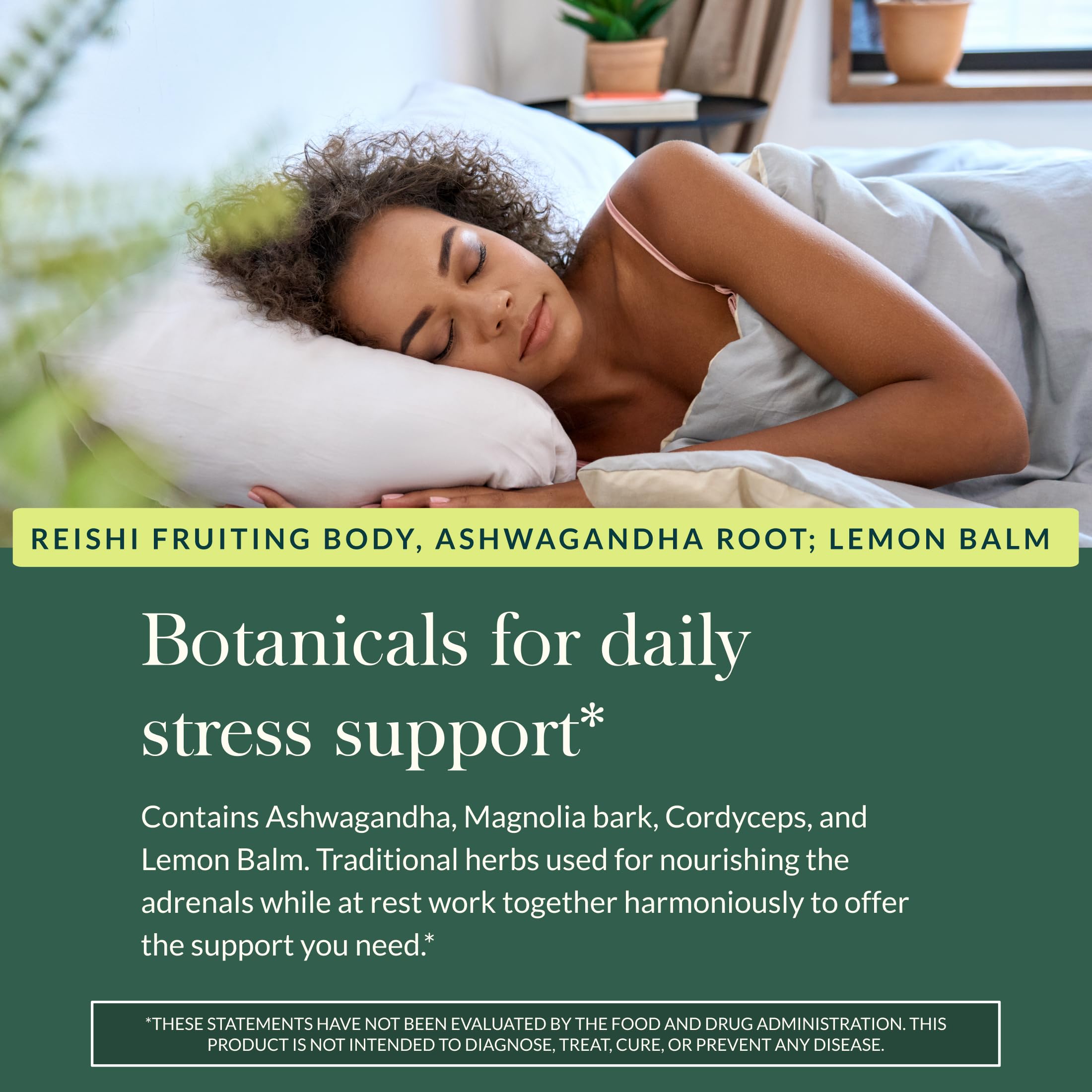 Gaia Herbs Adrenal Health Nightly Restore - Herbal Adrenal Support with Ashwagandha, Lemon Balm & Cordyceps | 120 Vegan Liquid Phyto-Caps (60 Servings)