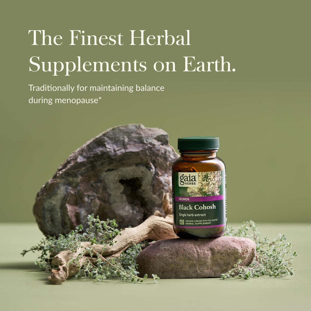Gaia Herbs Black Cohosh – Menopause Support & Hormone Balance | 60 Vegan Capsules