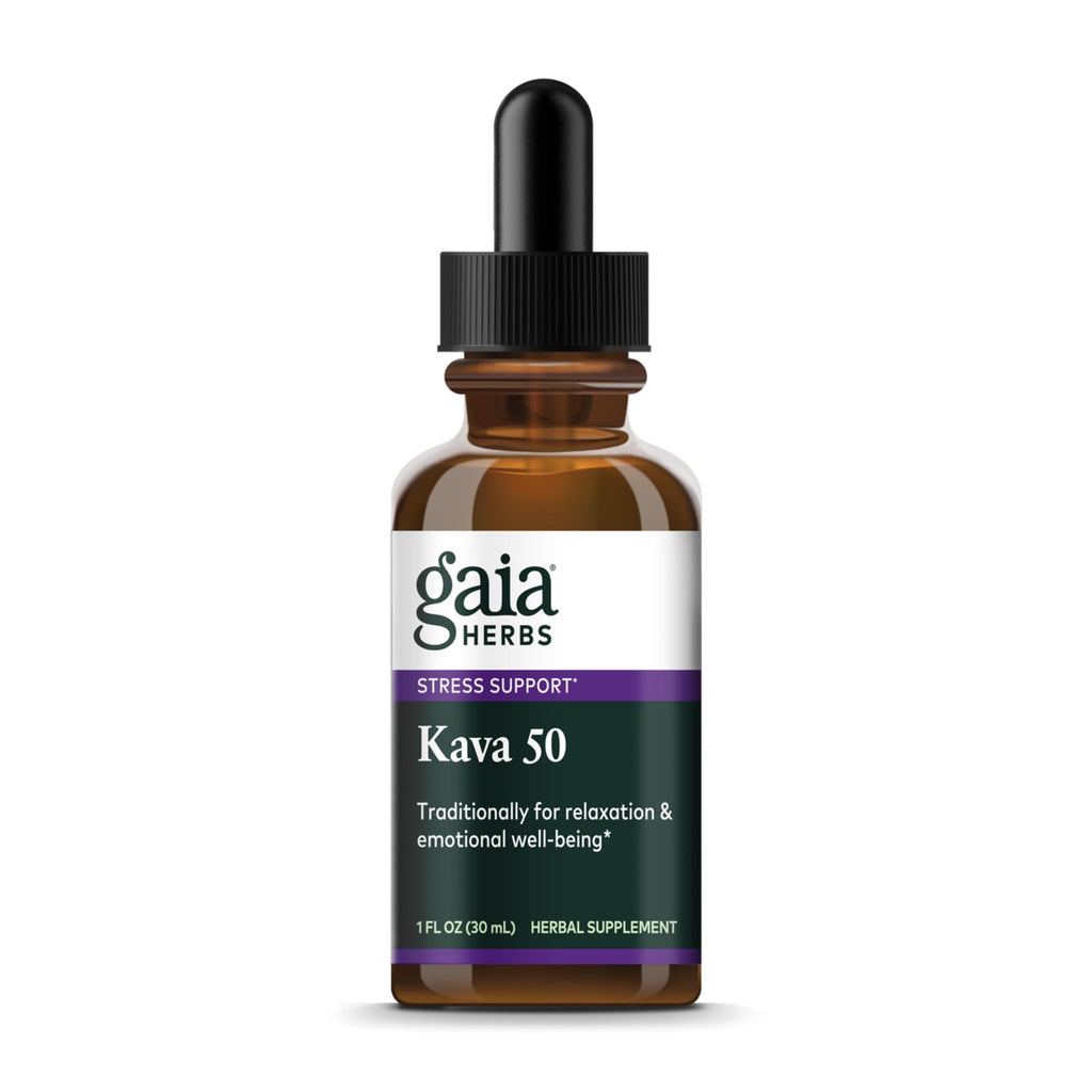 Gaia Herbs Kava Root Extra Strength – Calm & Emotional Wellness (1 oz, 20-Day Supply)