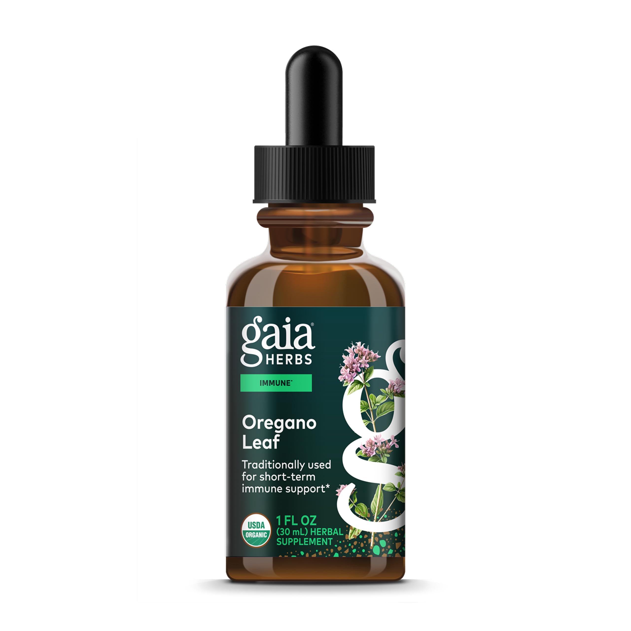 Gaia Herbs Oregano Leaf - Immune Support, Organic, 1 Fl Oz | 23 Servings